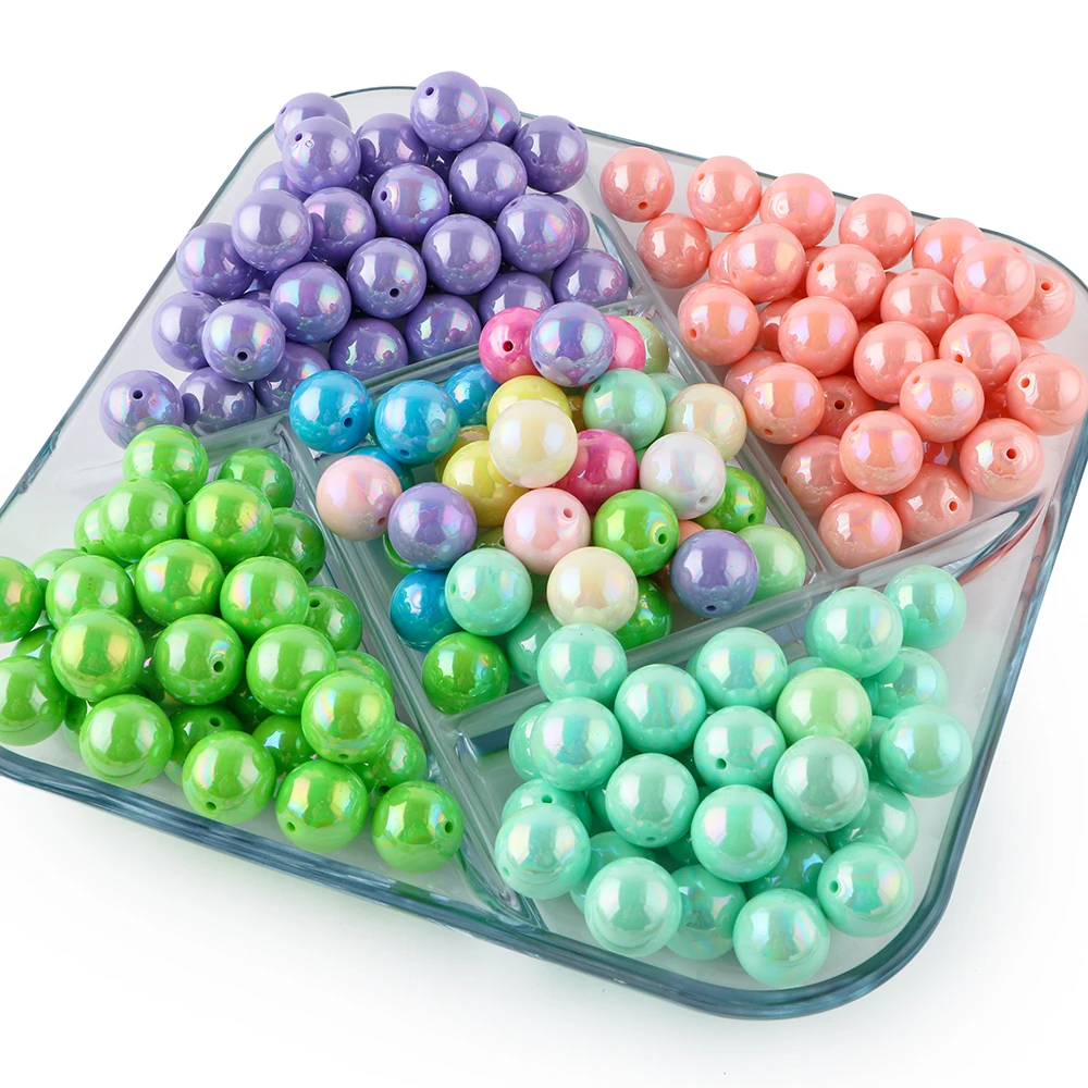 Conjunto multicolor de cuentas acrílicas de concha